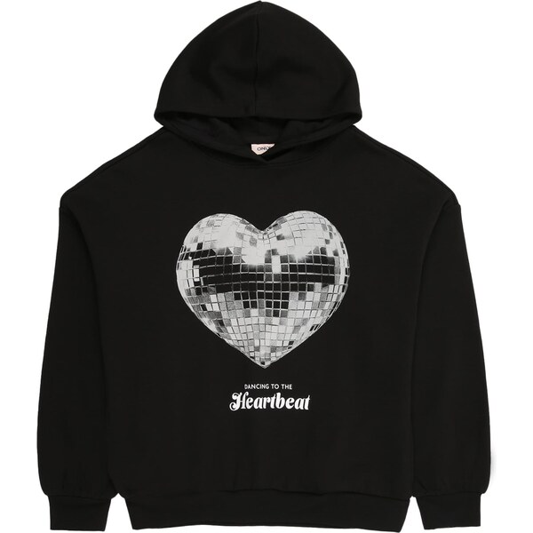 ONLY GIRLS Mikina čierna / strieborná 66240908