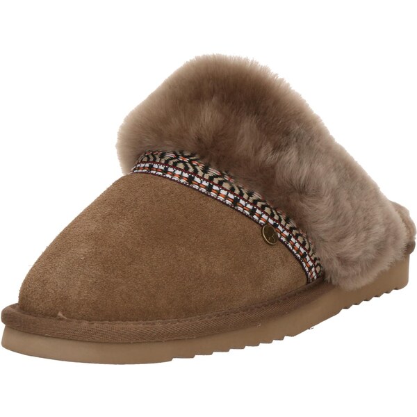 Warmbat Papuče Flurry hnedá / červená / čierna / biela 66240952