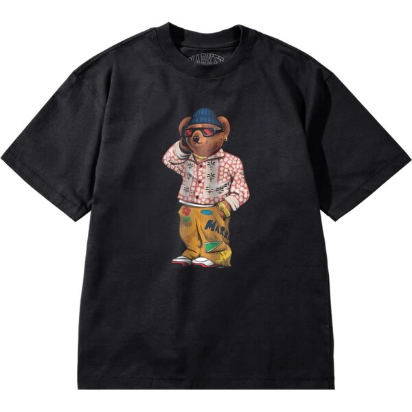 Market Folk Fitted Bear T-Shirt Pirate Black - Pánske - Tričko MARKET 66362031