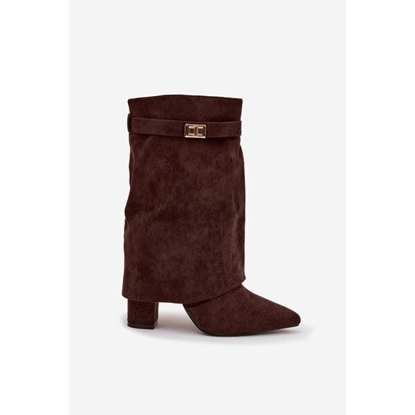 Kesi Dámske členkové topánky na podpätku s ozdobným remienkom Luvielle 66949367