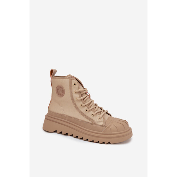 Big Star Shoes Dámske zateplené vysoké tenisky Big Star - béžové 66656848