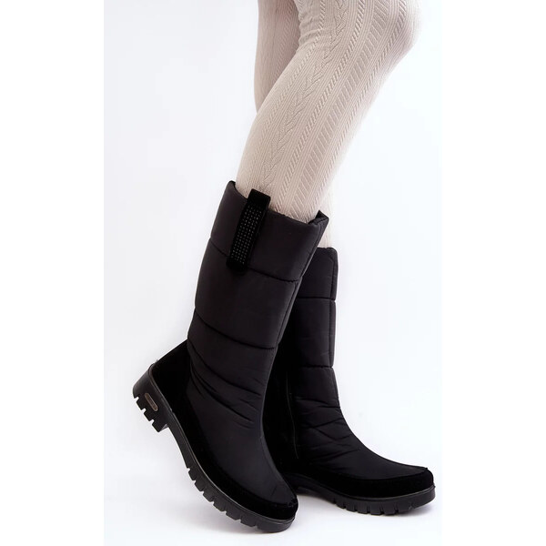 Kesi Dámske čierne zateplené snehové topánky Progress 66657333