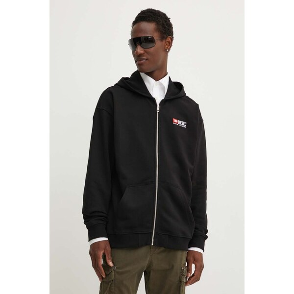 Bavlnená mikina Diesel S-BOXT-HOOD-ZIP-DIV 64310114