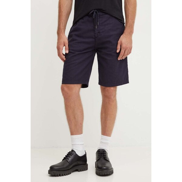 Šortky s prímesou ľanu Guess 54945761