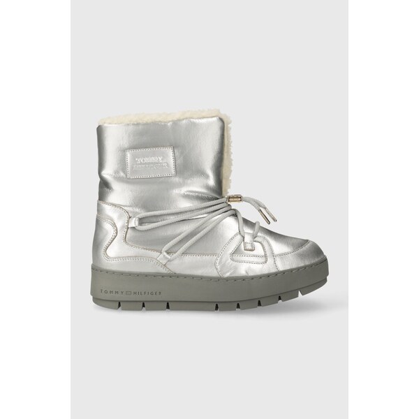 Snehule Tommy Hilfiger TOMMY ESSENTIAL SILVER SNOWBOOT 46007865