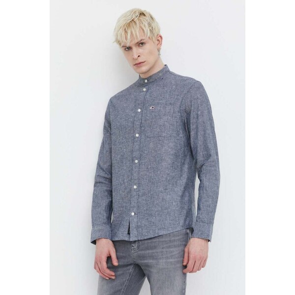 Košeľa s prímesou ľanu Tommy Jeans 50375191