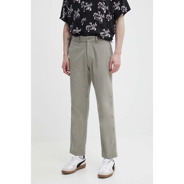Nohavice s prímesou ľanu Abercrombie & Fitch 51218728