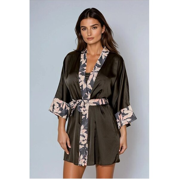 Kalimo Saténový župan Moluki čierny 43791055