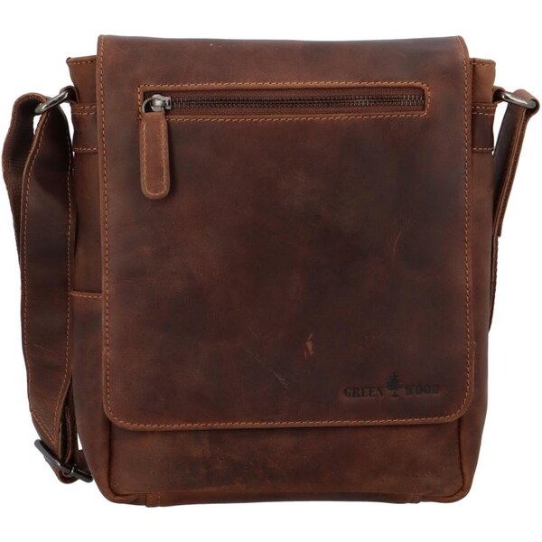 Greenwood Pánska kožená taška cez rameno Sorbon hnedá 66247306