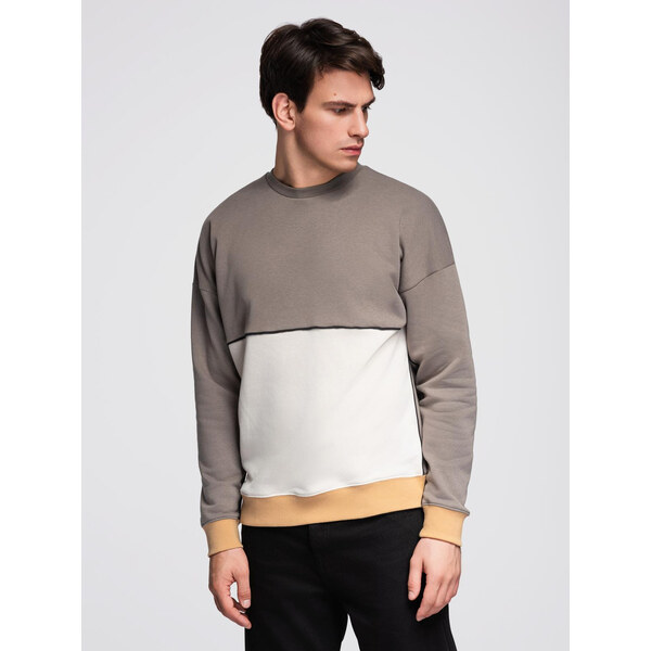 Ombre Mens OVERSIZE sweatshirt with contrasting color combination - 50542768