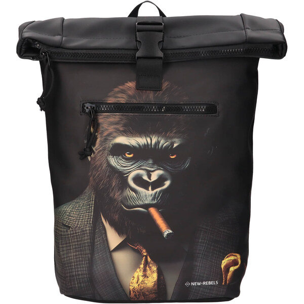 Veľký rolovací batoh New Rebels Gorila - čierna 66247878