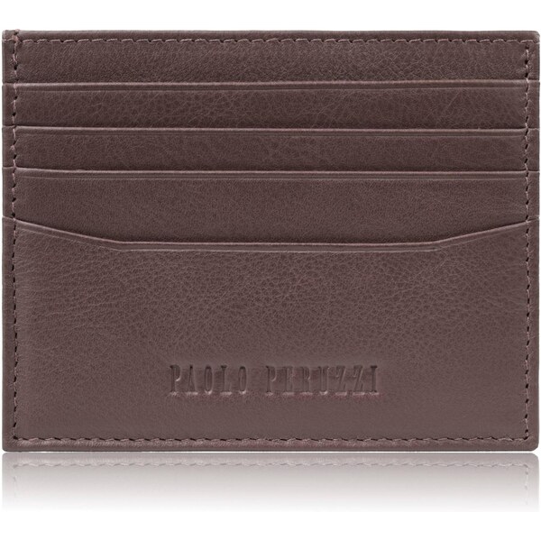 Paolo Peruzzi Kožené praktické puzdro na kreditné karty s RFID | koňak 66248227