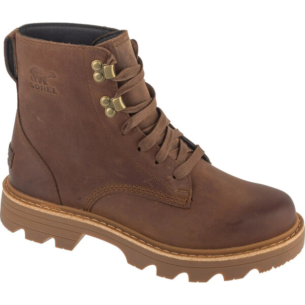 Hnedé dámske kožené workery Sorel Revel Rd Boot Lace Wp 2144871256 66251622