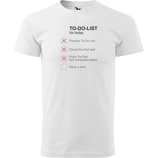 Sablio Tričko s potlačou TO-DO-LIST for today 65110677