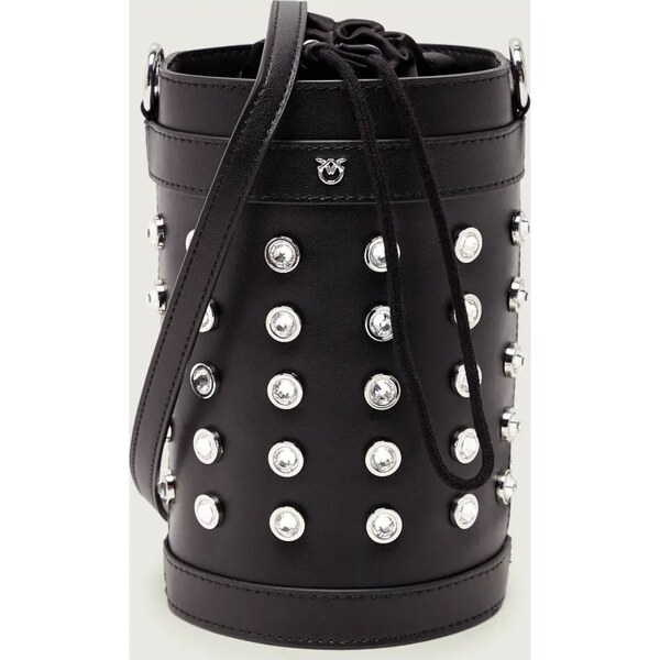 Pinko Kožený vak na chrbát MINI BUCKET 66248343