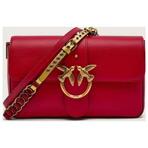 Pinko Kožená crossbody kabelka LOVE ONE CLASSIC SLOUCHY 66249404