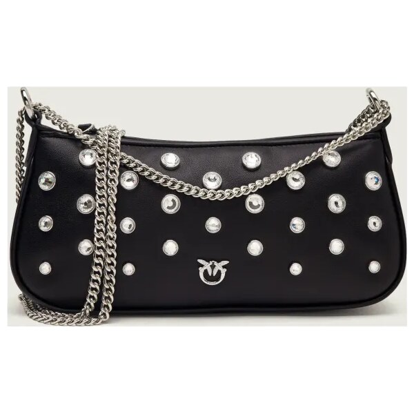 Pinko Kožená kabelka na rameno HALF MOON MINI 66249409