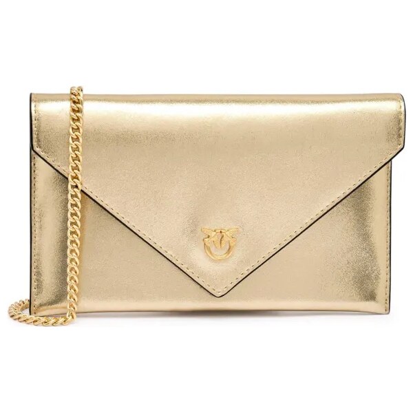 Pinko Kožená listová kabelka FLAT PURSE MINI 64892157