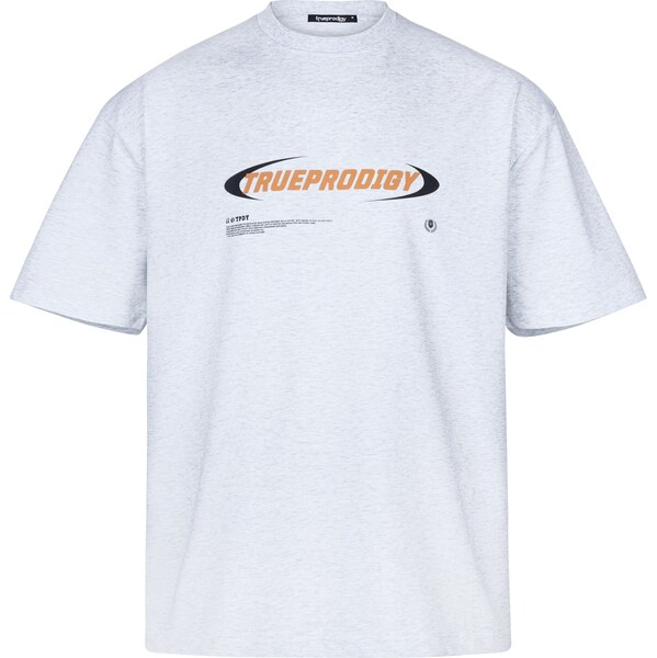 trueprodigy Tričko Ravi sivá melírovaná / oranžová / čierna 66330241