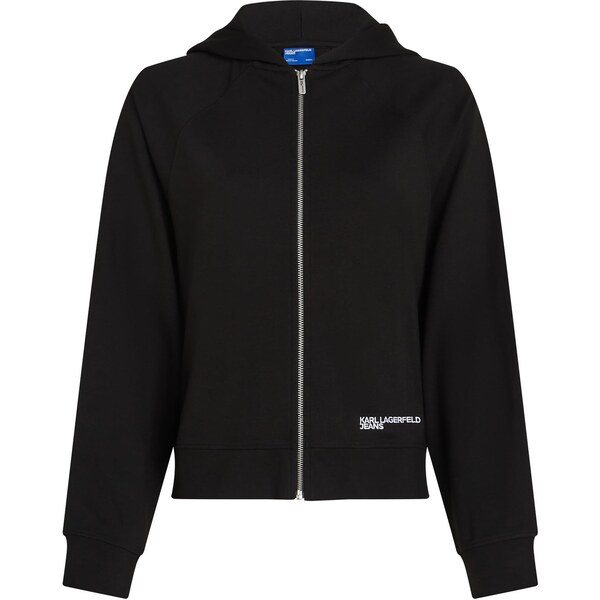 KARL LAGERFELD JEANS Tepláková bunda Milano čierna / biela 66257337