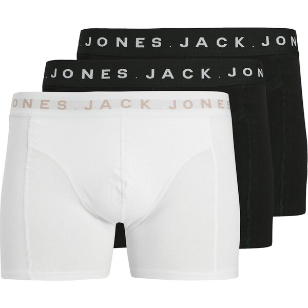 JACK & JONES Boxerky JACBENNETT béžová / čierna / biela 66257530