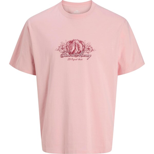 JACK & JONES Tričko JORWinged Gallery ružová / vínovo červená 66257547