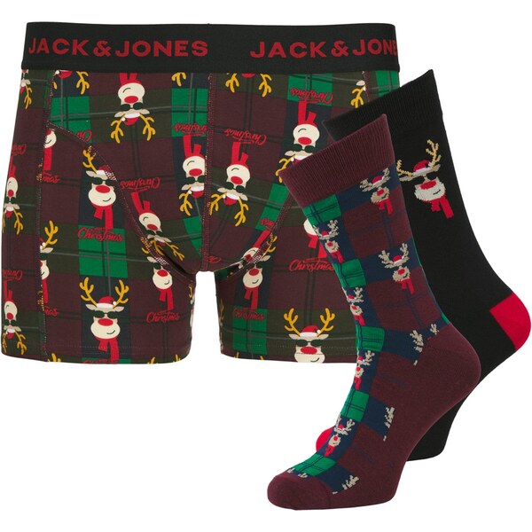 JACK & JONES Boxerky JACRUDOLPH žltá / zelená / cyklaménová / čierna 66257579