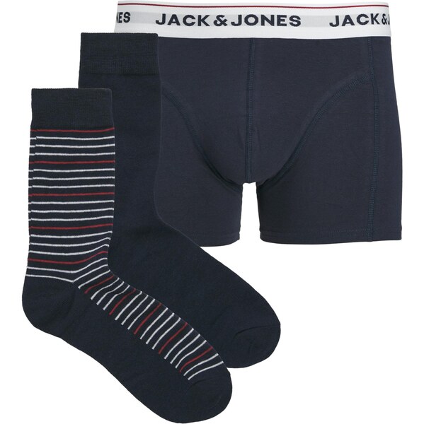 JACK & JONES Boxerky JACORDINARY námornícka modrá / tmavočervená / 66257642