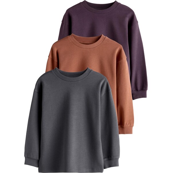 Next Tričko koňaková / antracitová / farba lesného ovocia 66257790