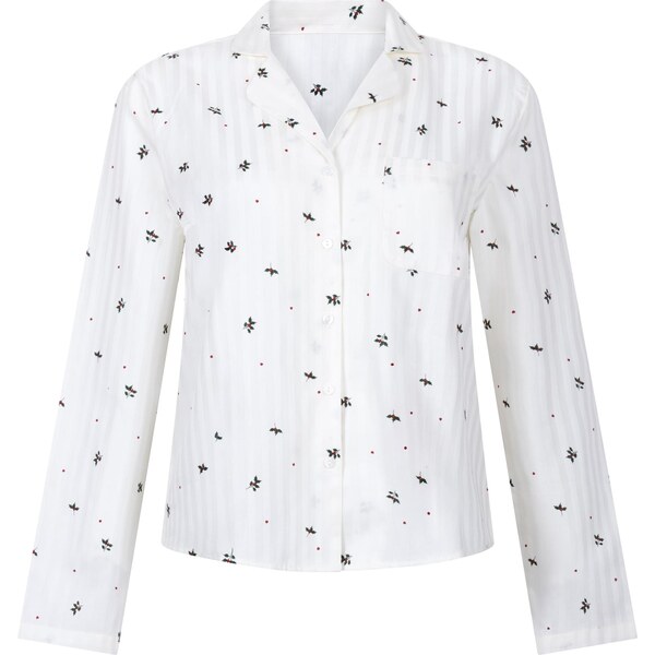 Hunkemöller Pyžamo jedľová / tmavočervená / biela 66257813