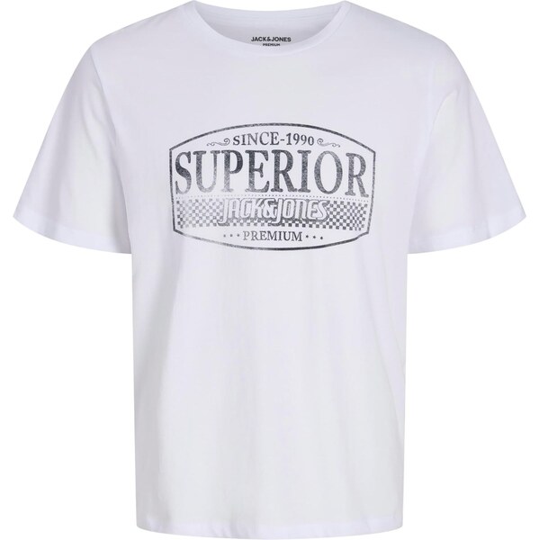 Jack & Jones Premium Tričko JPRBlunoah čierna / biela 66257852