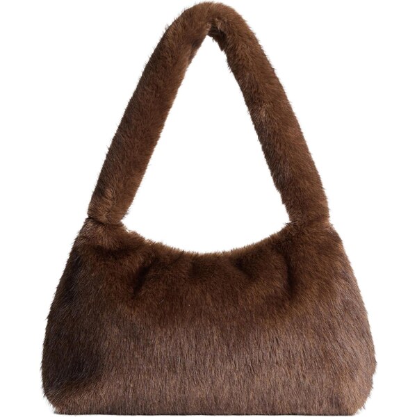 Bershka Kabelka na rameno hnedá 66258184