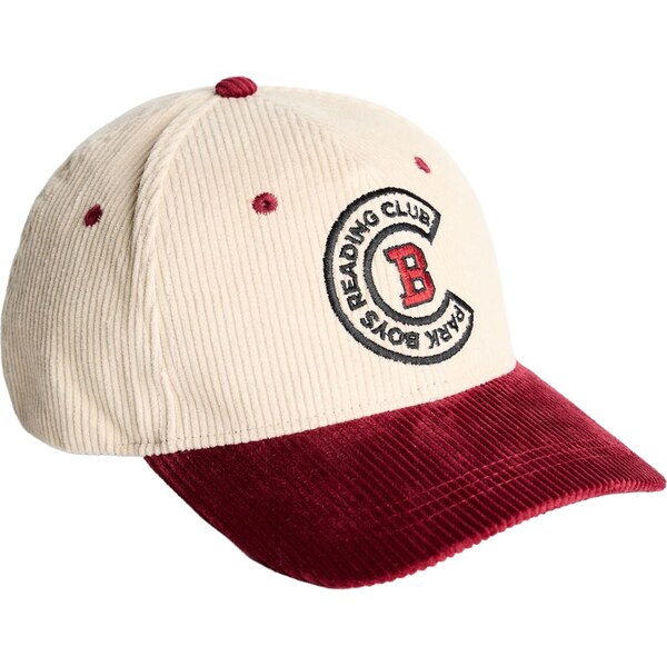 Bershka Čiapka nebielená / bordová / čierna 66258187