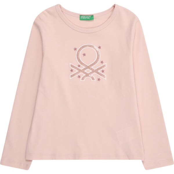 UNITED COLORS OF BENETTON Tričko eozín / pastelovo ružová / biela 66258285