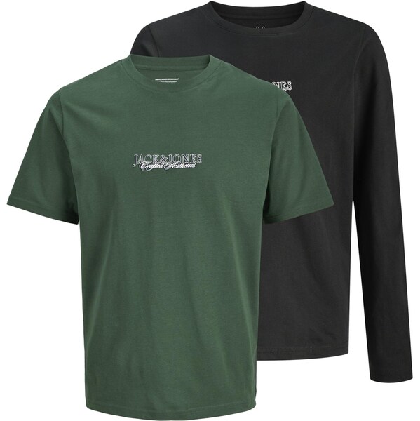 Jack & Jones Junior Tričko JORBLEECKER tmavomodrá / jedľová / čierna / 66258260