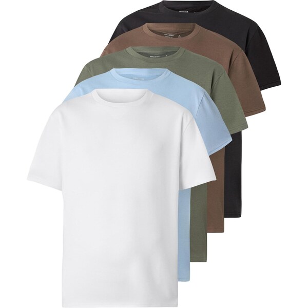 HOLLISTER Tričko svetlomodrá / hnedá / olivová / čierna / biela 66258370