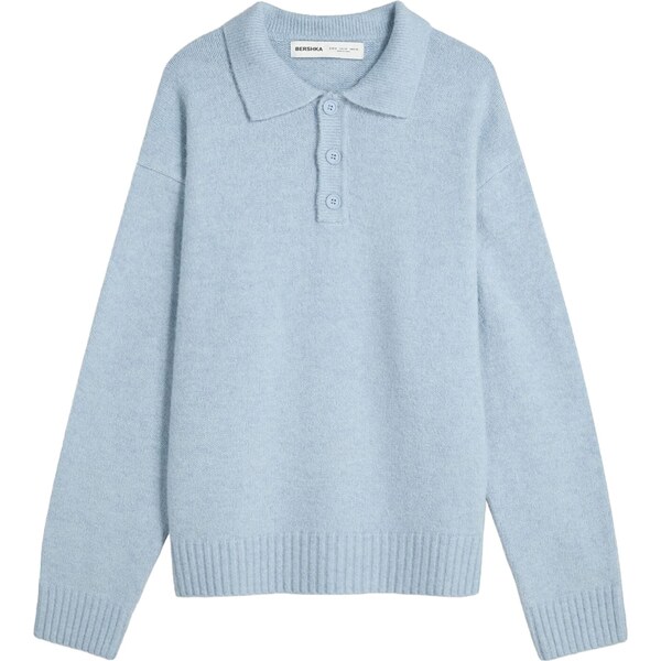 Bershka Sveter CUELLO modrá 66258343
