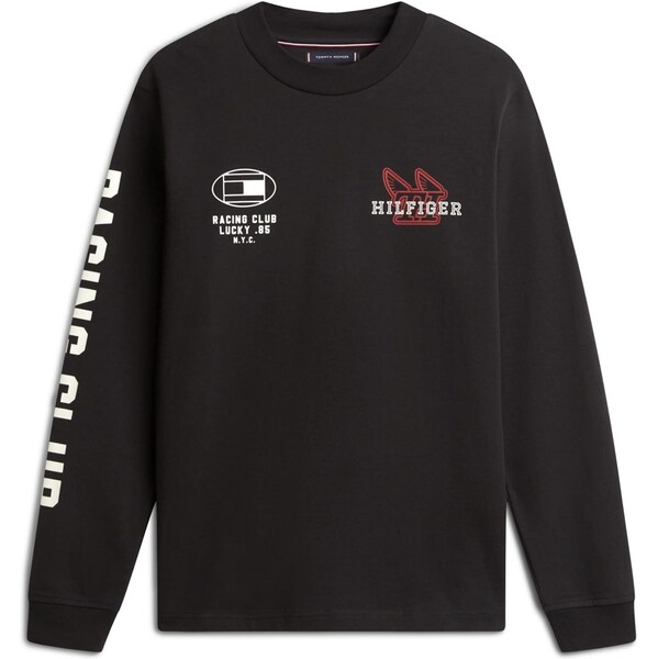 TOMMY HILFIGER Tričko MODERN ATHLEISURE červená / čierna / biela 66258403