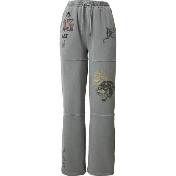 Ed Hardy Nohavice sivá / tmavosivá / tmavočervená / čierna 66258554