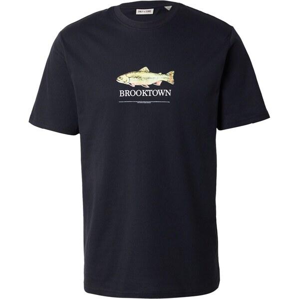 Only & Sons Tričko ONSFREDO zelená / oranžová / čierna / biela 66258634