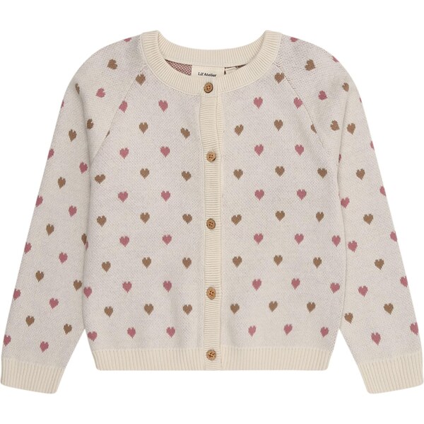 NAME IT Kardigán NMFSaran ružová / biela ako vlna 66258672