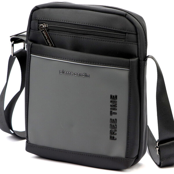 Značková pánska taška cez rameno Pierre Cardin sivo čierna (TP120512) 66259695