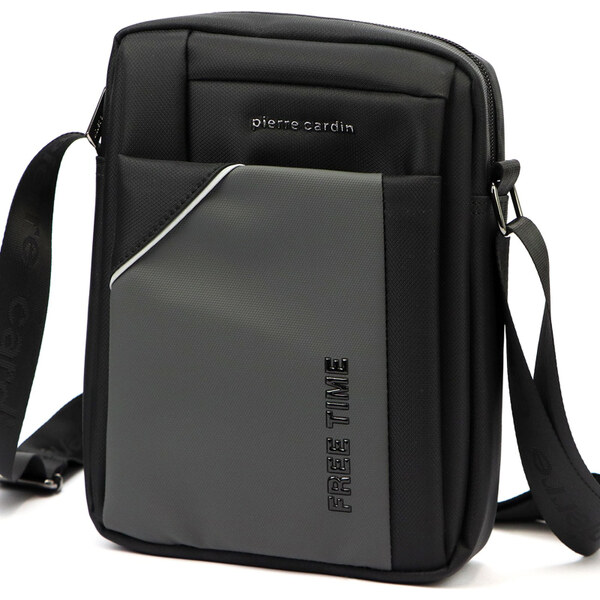 Značková pánska taška cez rameno Pierre Cardin sivo čierna (TP120112) 66259701