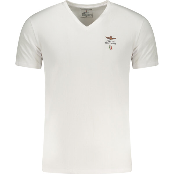 Aeronautica Militare Biele pánske tričko s krátkym rukávom 66470405
