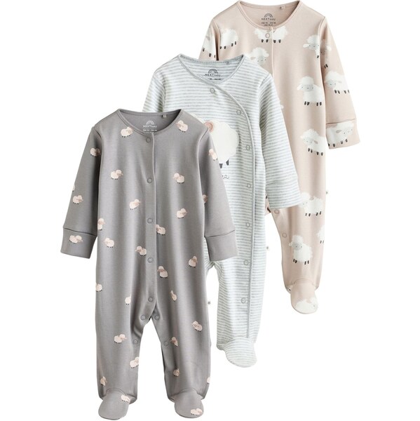 Next Pyžamo béžová / sivá / mätová / biela 66263197