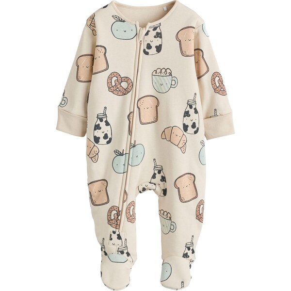 Next Pyžamo nebielená / svetlomodrá / svetlohnedá / čierna 66263220