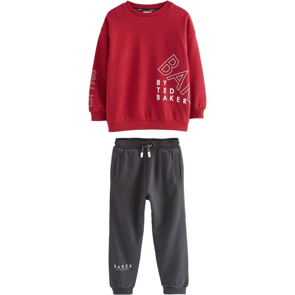 Baker by Ted Baker Joggingová súprava tmavosivá / červená / biela 66263261