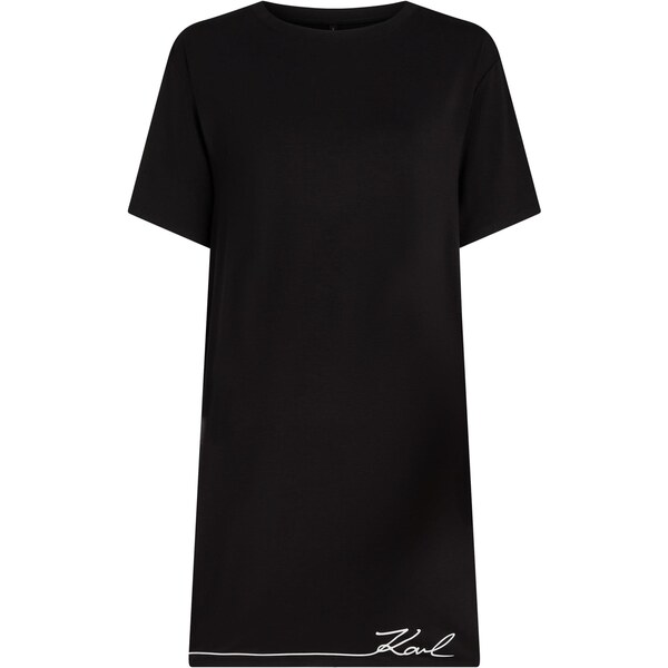 Karl Lagerfeld Nočná košieľka čierna / biela 66263296