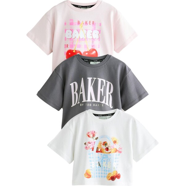 Baker by Ted Baker Tričko svetlomodrá / tmavosivá / ružová / červená 66263371