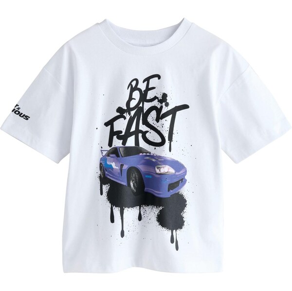 Next Tričko Fast and Furious indigo / čierna / biela 66263444